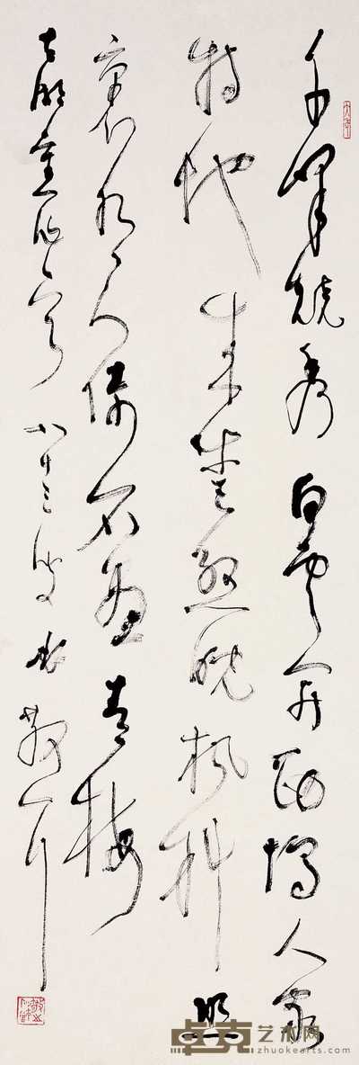 林散之 草书太湖东山诗一首 立轴 102×34.5cm